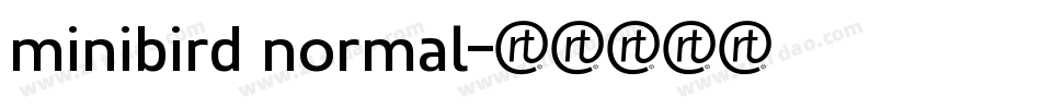 minibird normal字体转换